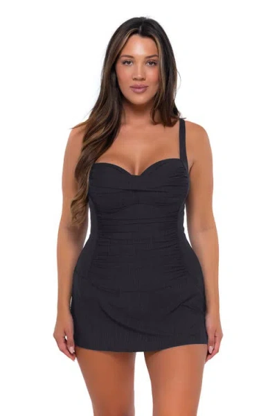 Sunsets Escape Sienna Swim Dress In Black