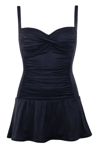 Sunsets Escape Sienna Swim Dress In Black