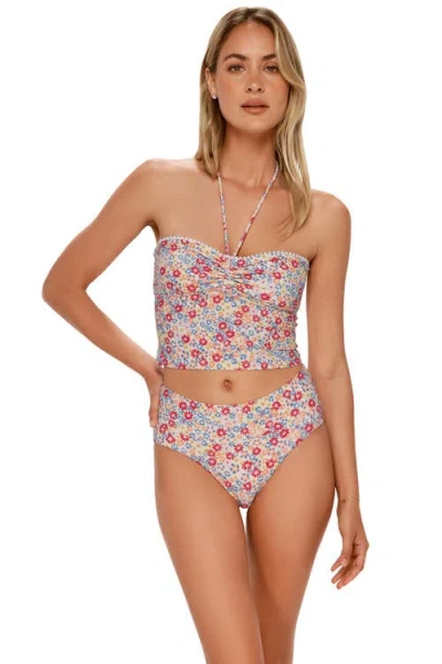 Swim Systems Laura Fold Over Bikini Swim Bottoms In Multi