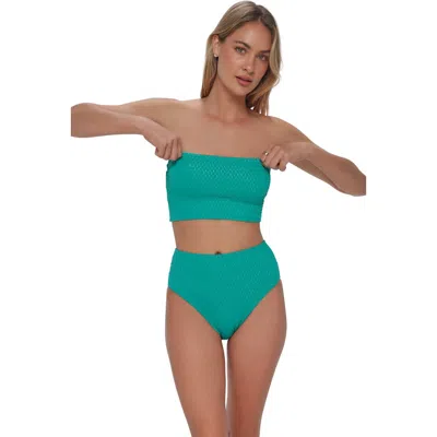 Pacifica By Sunsets Shellie Tube Top Bikini Swimsuit In Green