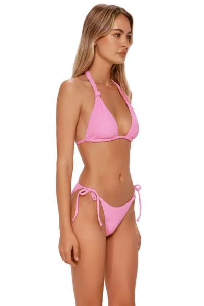 Swim Systems Mila Triangle Bikini Swimsuit Top In Pink