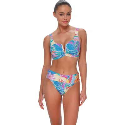 Sunsets Vienna V-wire Bikini Swimsuit Top In Blue