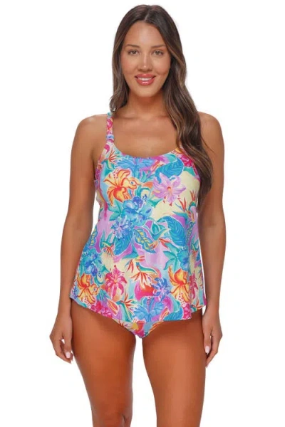 Sunsets Escape Jenna Tankini Swimsuit Top In Pink