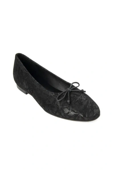 Menina Step Amelie Leather Ballet Flat In Black