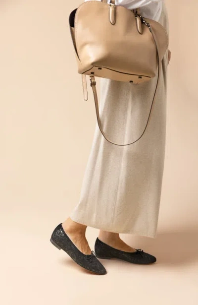 Menina Step Amelie Leather Ballet Flat In Black