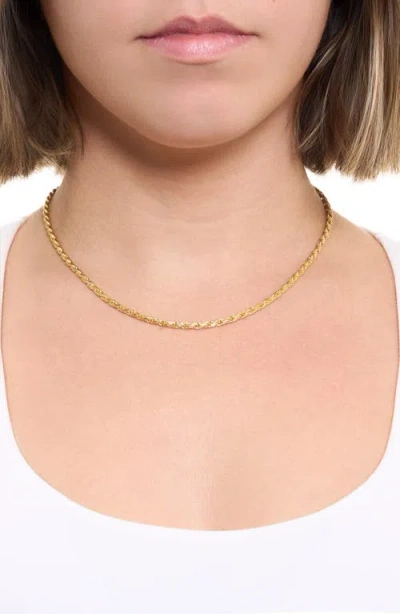 Athra Luxe Dolce Sole Twisted Rope Chain Necklace In Gold