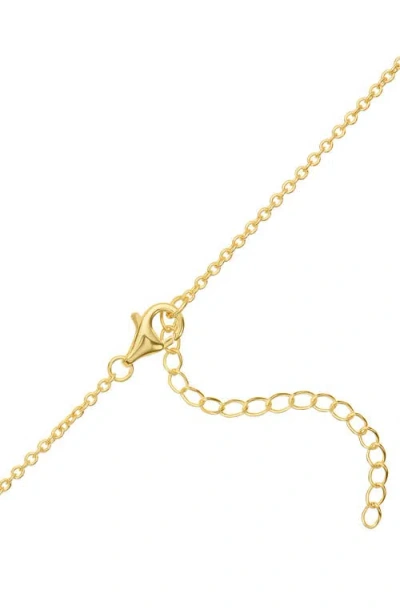 Athra Luxe Dolce Sole Oval Pavé Cubic Zirconia Pendant Necklace In Gold