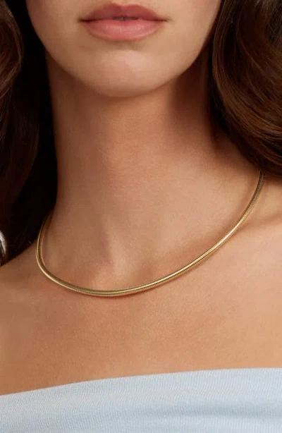 Athra Luxe Dolce Sole Fancy Mesh Necklace In Gold