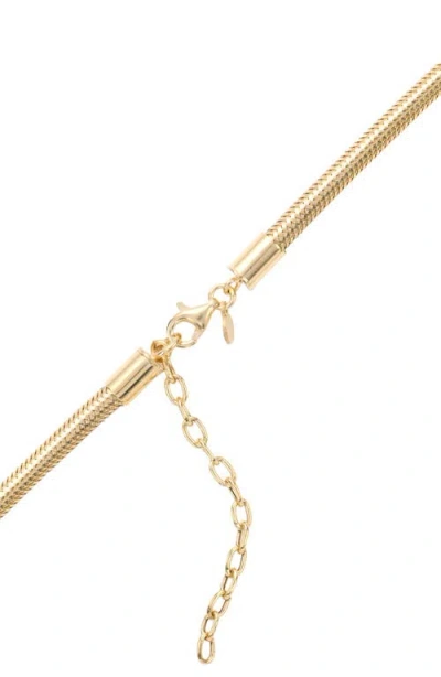 Athra Luxe Dolce Sole Fancy Mesh Necklace In Gold