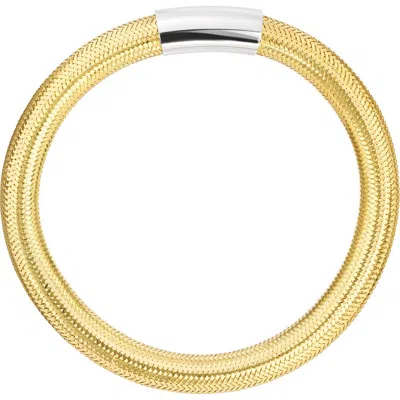 Athra Luxe Dolce Sole Fancy Mesh Bangle Bracelet In Gold