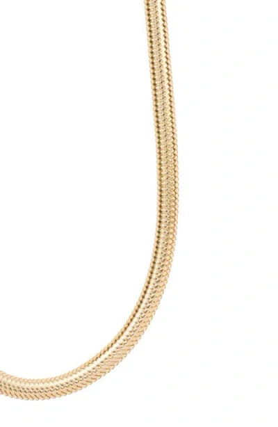 Athra Luxe Dolce Sole Fancy Mesh Necklace In Gold