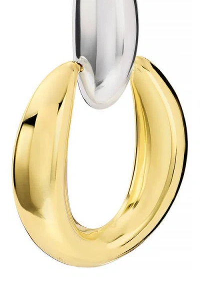 Athra Luxe Dolce Sole Two-tone Door Knocker Earrings In Multi