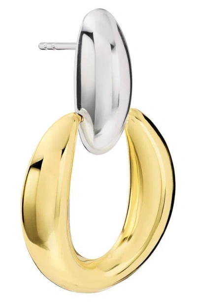 Athra Luxe Dolce Sole Two-tone Door Knocker Earrings In Multi