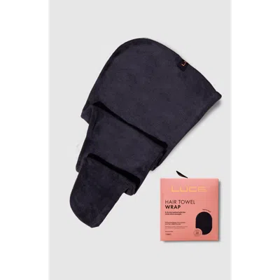 Luce Beauty Adjustable Ultra-absorbent Hair Towel Wrap In Black
