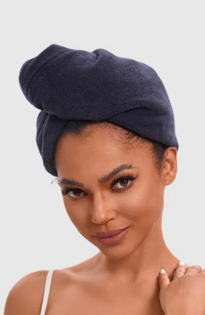 Luce Beauty Adjustable Ultra-absorbent Hair Towel Wrap In Black