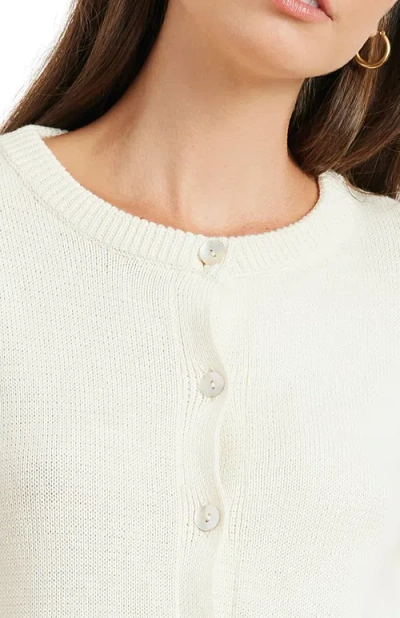 Paneros Clothing Ruthie Cotton Cardigan In White