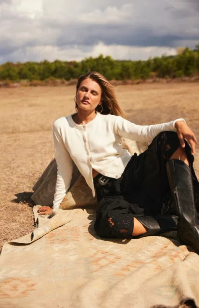 Paneros Clothing Ruthie Cotton Cardigan In White