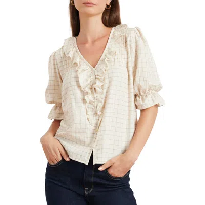 Paneros Clothing Chloe Cotton Ruffle Shirt In White