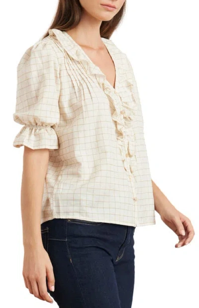 Paneros Clothing Chloe Cotton Ruffle Shirt In White