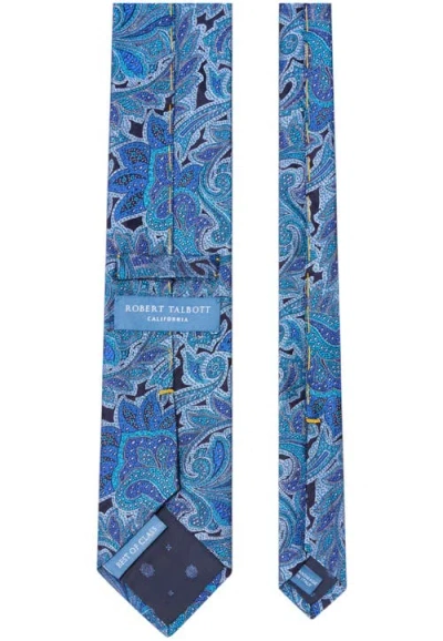 Robert Talbott Robert Dotted Paisley Best Of Class Necktie In Blue