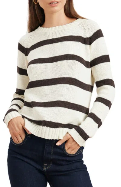Paneros Clothing Sloane Stripe Cotton Crewneck Sweater In Multi
