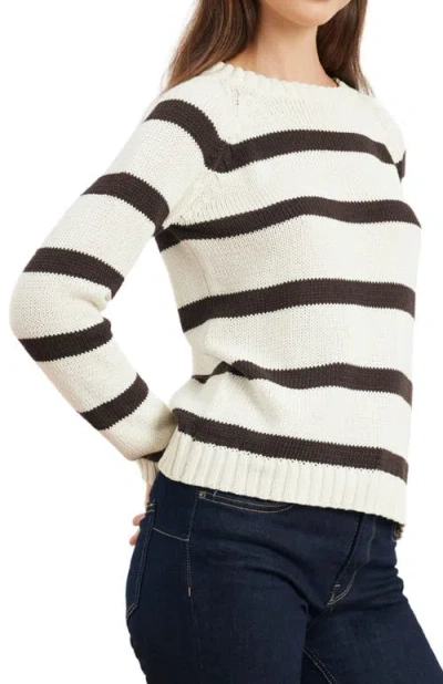 Paneros Clothing Sloane Stripe Cotton Crewneck Sweater In Multi