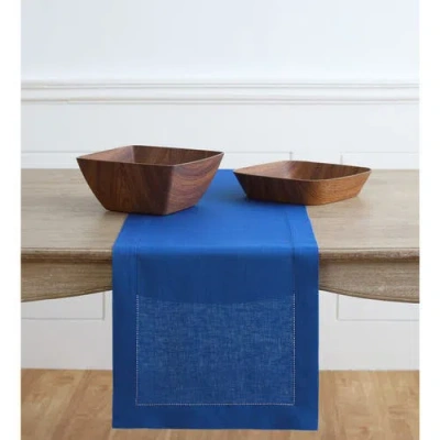 Solino Home Linen Table Runner In Blue