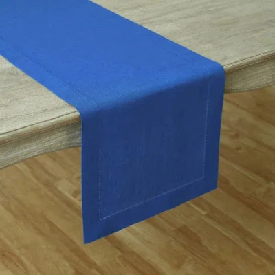 Solino Home Linen Table Runner In Blue
