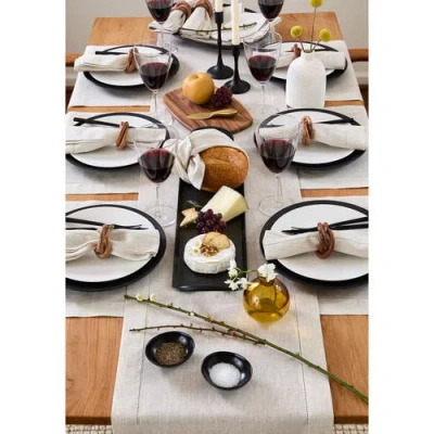 Solino Home Linen Table Runner In Neutral