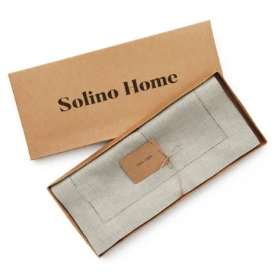 Solino Home Linen Table Runner In Neutral