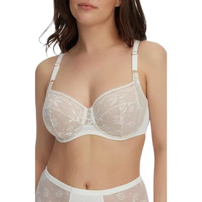 Skarlett Blue Lacy Full Coverage Underwire Bra In White
