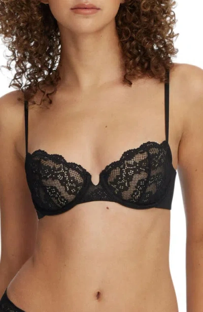 Skarlett Blue Impress Balconette Underwire Bra In Black