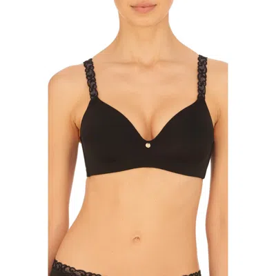 Natori Pure Luxe Wireless T-shirt Bra In Black