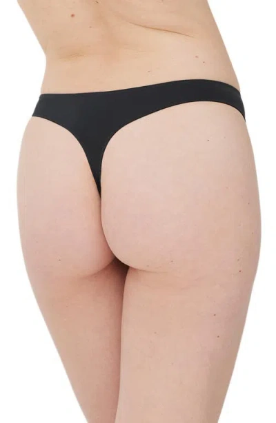 Skarlett Blue Entice Lace Front Thong In Black