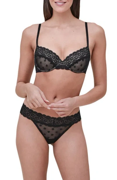 Skarlett Blue Dare Demi T-shirt Bra In Black