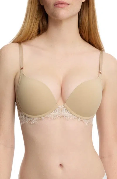Skarlett Blue Entice Push-up Bra In Brown