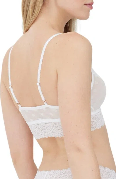 Skarlett Blue Dare Dot Pattern Plunge Bralette In White