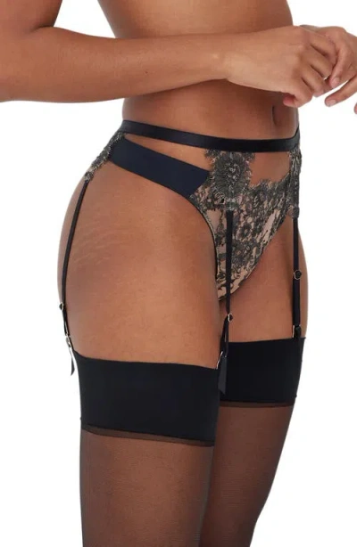 Skarlett Blue Entice Garter Belt In Black