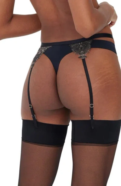 Skarlett Blue Entice Garter Belt In Black