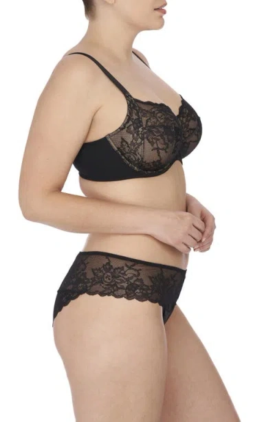Natori Statement Lace Side Support Bra In Black