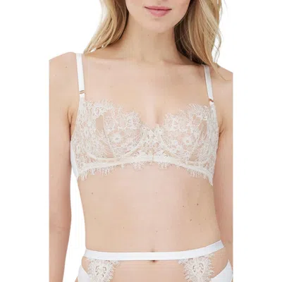 Skarlett Blue Entice Lace Balconette Underwire Bra In White