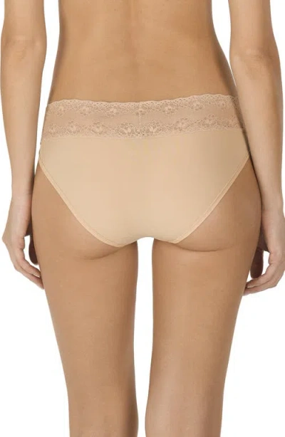 Natori Bliss Perfection Lace Trim One Size Thong 5-pack In Neutral