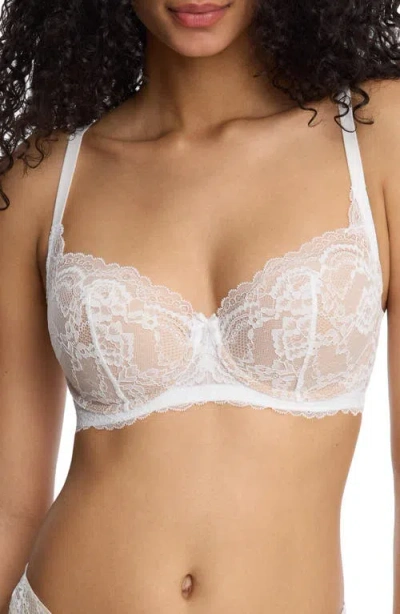 Skarlett Blue Minx Balconette Padded Underwire T-shirt Bra In White