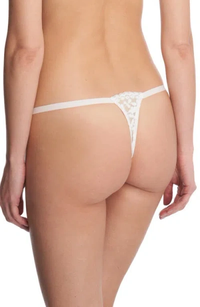 Natori Plush Romance String Thong In White