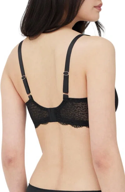 Skarlett Blue Rouse Full Coverage Lace Balconette Bra In Black
