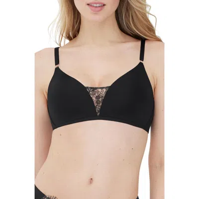 Skarlett Blue Entice Wireless Push-up Bra In Black