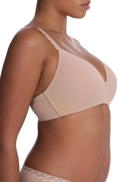 Natori Pure Luxe Wireless T-shirt Bra In Brown