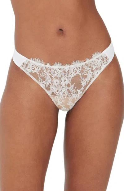 Skarlett Blue Entice Lace Front Thong In White