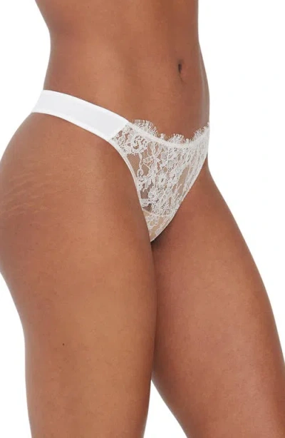 Skarlett Blue Entice Lace Front Thong In White