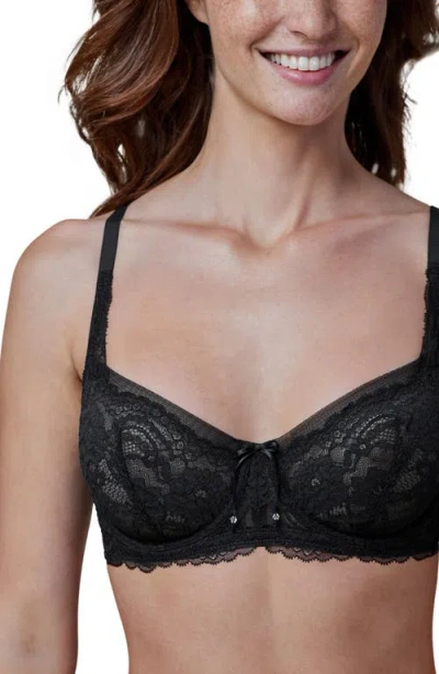 Skarlett Blue Minx Lace Balconette Bra In Black